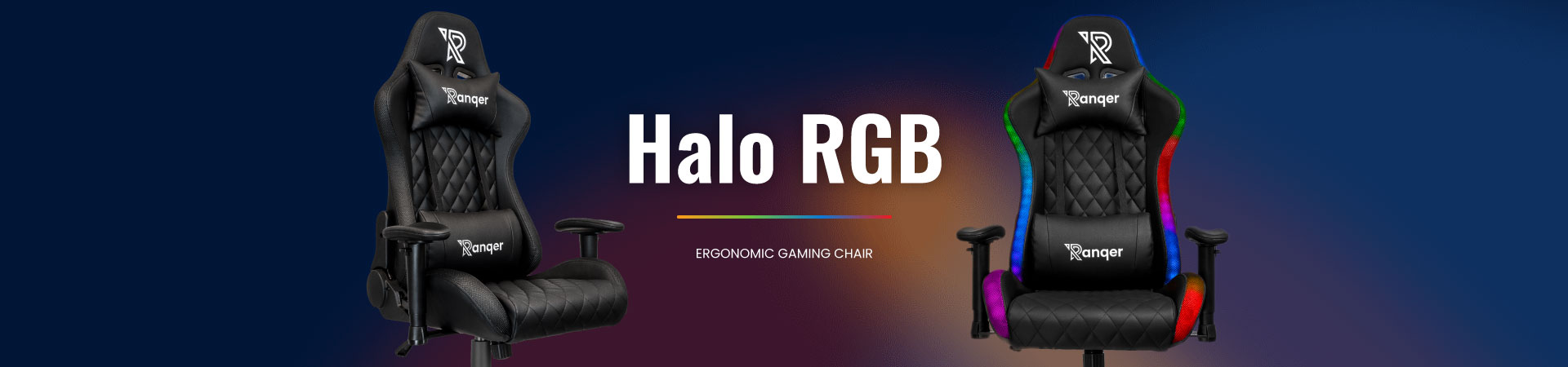 Ranqer Halo RGB / LED Chaise Gaming blanc
